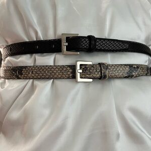 Ann Taylor Leather Skinny Belts